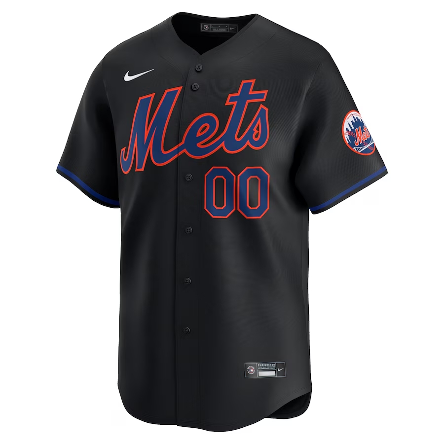 New York Mets Nike Black Alternate Custom Jersey